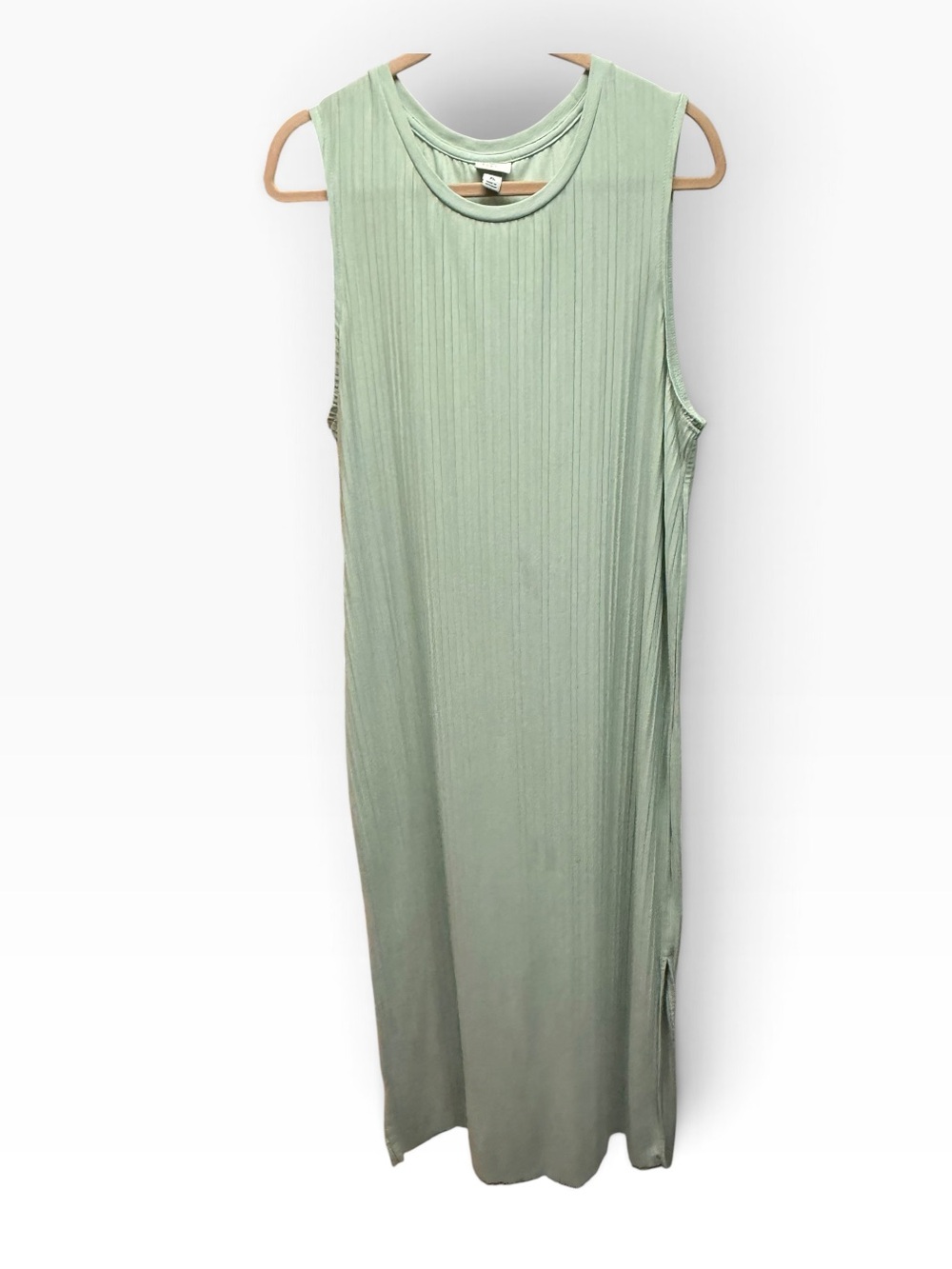 Universal Thread Sage Green Ribbed Sleeveless Midi Dress - XL Everyday Uniform